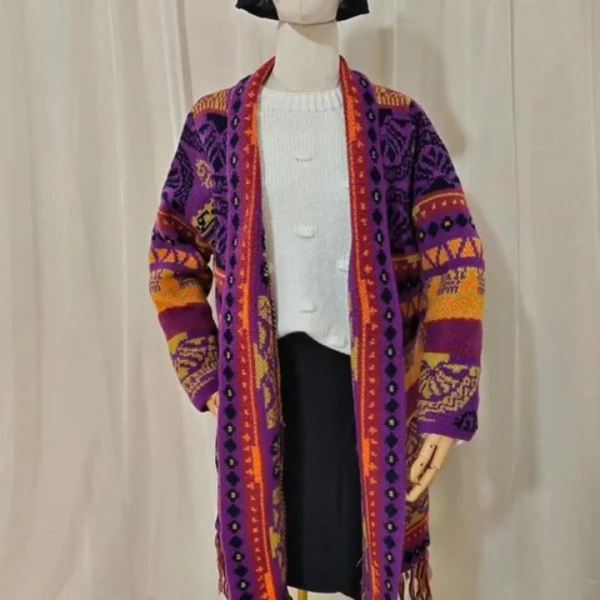 Cardigan lavorato a maglia Nuovo cardigan retrò jacquard Versione maglione allentato Moda donna Nuovo