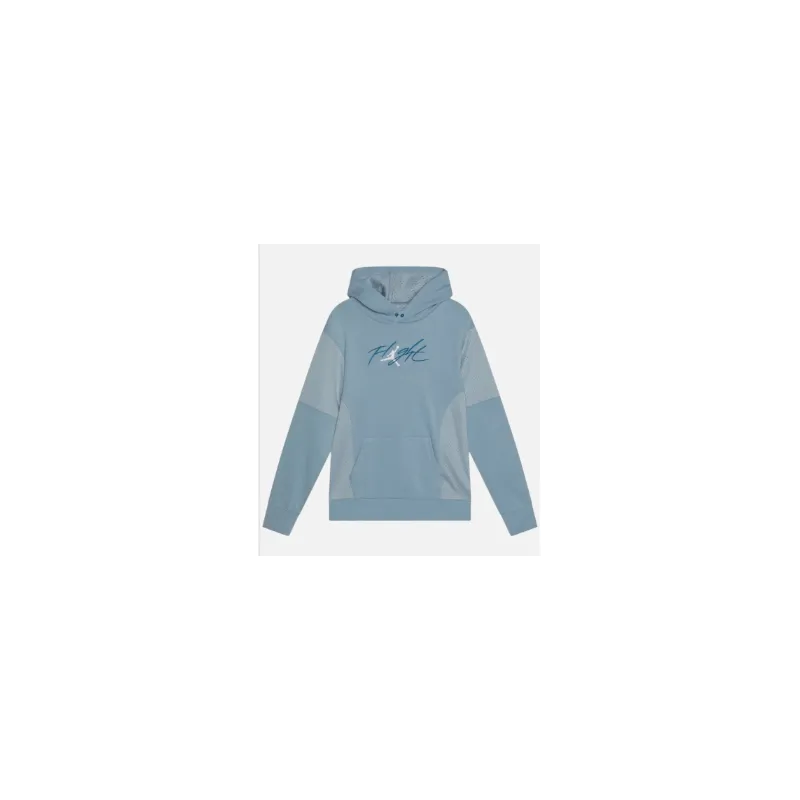 Nike Jordan Off Court Flight Pullover Hoodie Blue Grey Kids